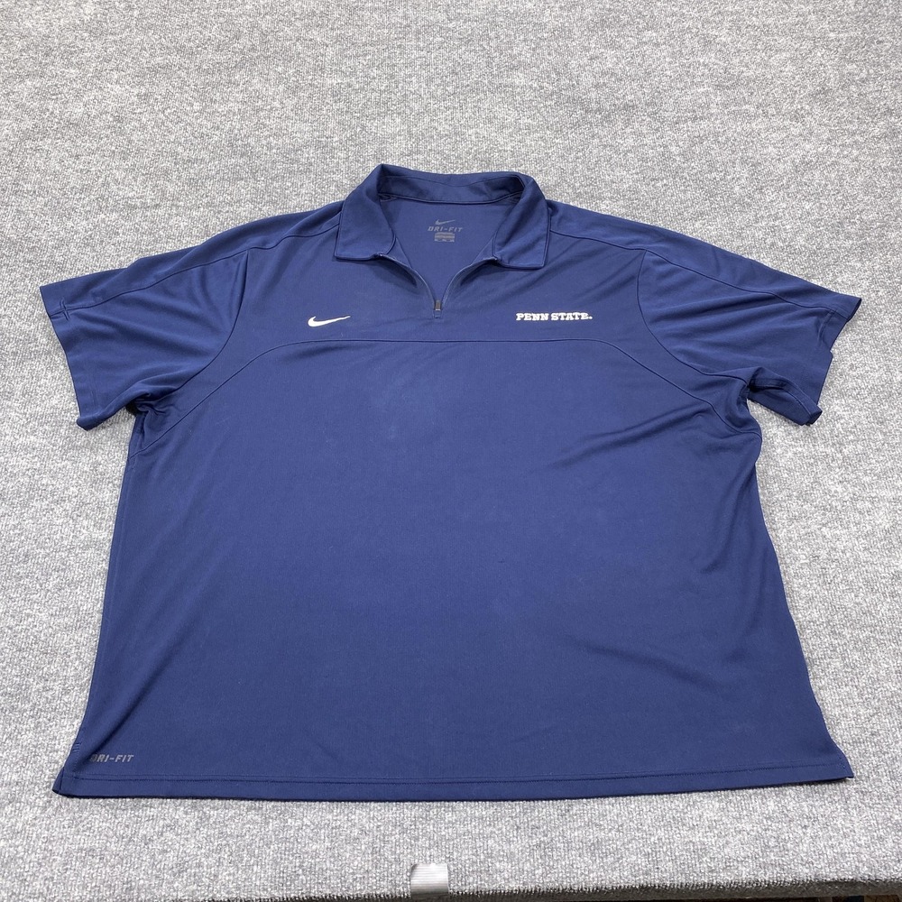 Penn State Nittany Lions Shirt Mens 2XL Blue‎ NCAA Football Nike Dri-FIT Polo